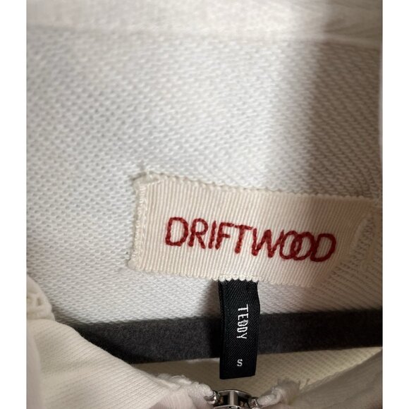 DRIFTWOOD Women's White Floral Embroidered Zipper Sweatshirt Jacket Small - Picture 3 of 6